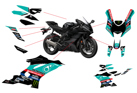 YZF-R6 YZF-R1 MotoGP PETRONAS グラフィックステッカー