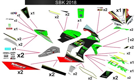ZX10R SBK 2018 グラフィックステッカー