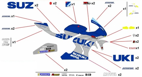GSX-R1000 17-22 MotoGP 2020 グラフィックステッカー