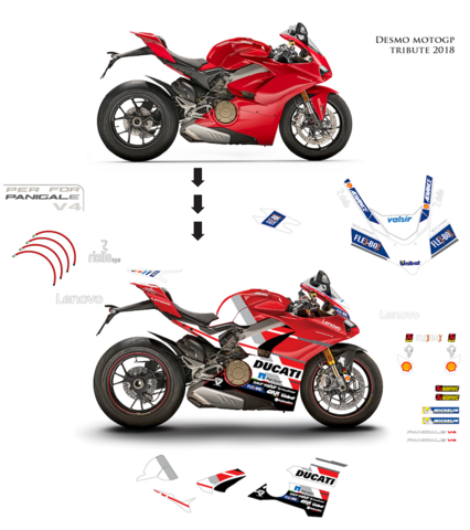 パニガーレ V4 MotoGP 2018 レプリカ グラフィックステッカー V1