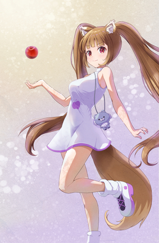 獣耳の女の子　リンゴ