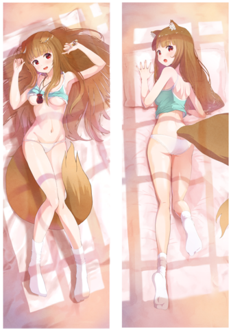 獣耳の女の子　抱き枕
