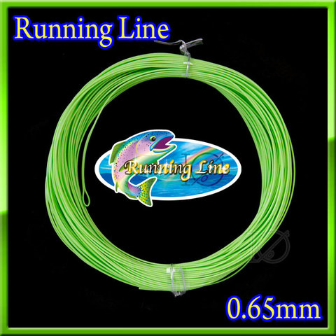 【イオ】 フライ用 ランニングライン 0.65mm フローティング 片側ループ付き Lime green