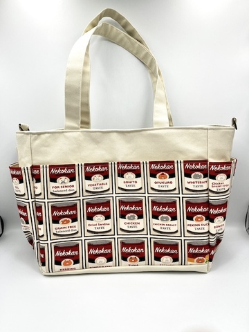 【４月限定】トートバッグ　ネコ缶レッド