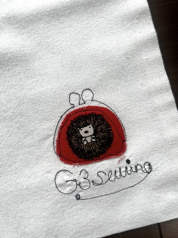 ギフト用袋　トートバッグ　ハリネズミレッド