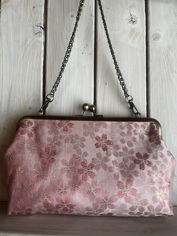 スクエアポーチ（大） さくら模様　ピンク