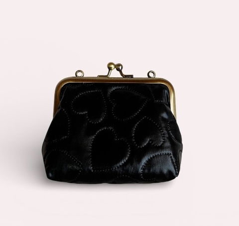 スクエアポーチmini　ブラックハート