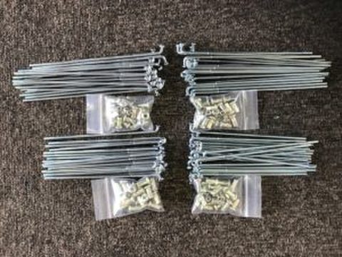 KH250 400用　ノーマルタイプ　ユニクロメッキスポークセット（前後セット80本（1台分））