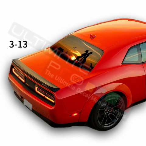 グラフィック デカール ステッカー 車体用 / ダッジ チャレンジャー 2020 / リアウィンドウ カモハンティングステッカー
