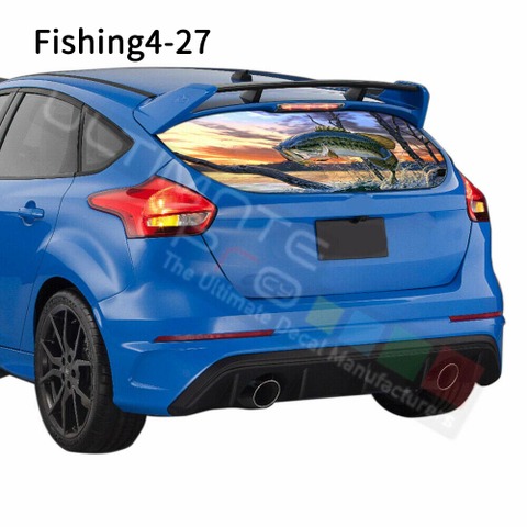 グラフィック デカール ステッカー 車体用 / フォード フォーカス 2019 / リアウィンドウ フィッシングデザイン