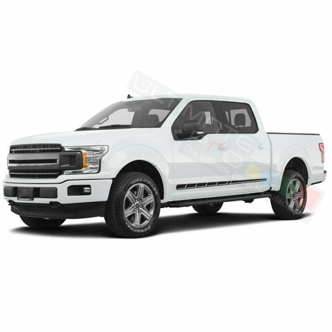 グラフィック デカール ステッカー 車体用 / フォード F150 スーパークルーキャブ 2016 2017 / サイドドア ストライプステッカー