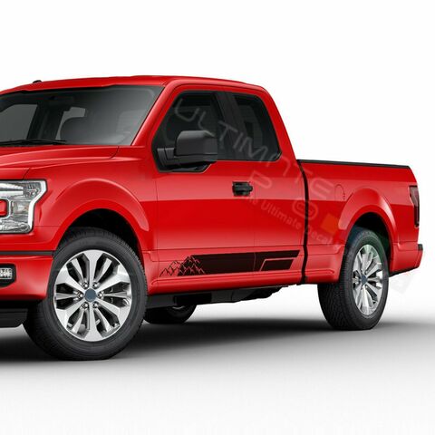 グラフィック デカール ステッカー 車体用 / フォード F-150  スーパーキャブ 2018 / サイドドア ストライプステッカー / 2