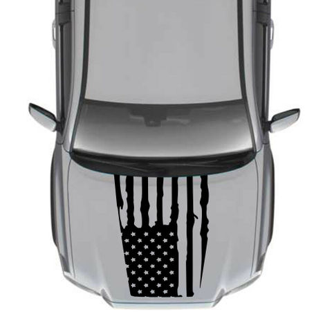 グラフィック デカール ステッカー 車体用 / トヨタ タコマ / 4x4 アメリカンフラッグ フードデカール