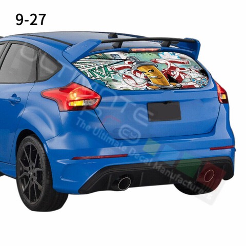 グラフィック デカール ステッカー 車体用 / フォード フォーカス 2018 / リアウィンドウ ボムスキンステッカー