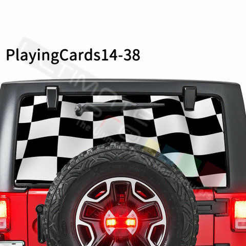 グラフィック デカール ステッカー 車体用 / ジープ ラングラー / 2ドア リアウインドウ トランプステッカー