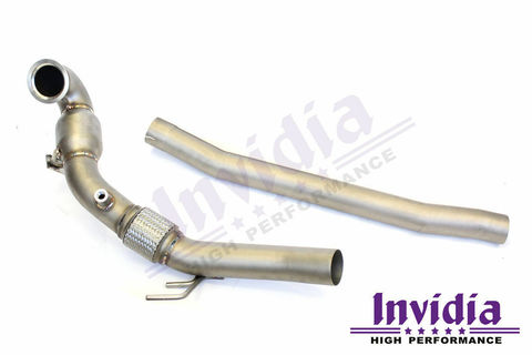 VW Golf R (MK7) 2014- Audi S3 Invidia DOWN-PIPE with High-Flow Cat フロントダウンパイプ