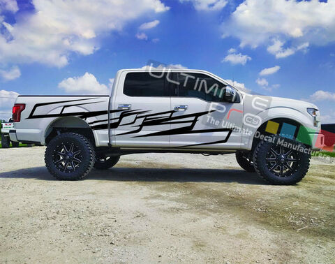 グラフィック デカール ステッカー 車体用 / フォード F150 2010-2018 / 4x4 サイド ストライプステッカーセット