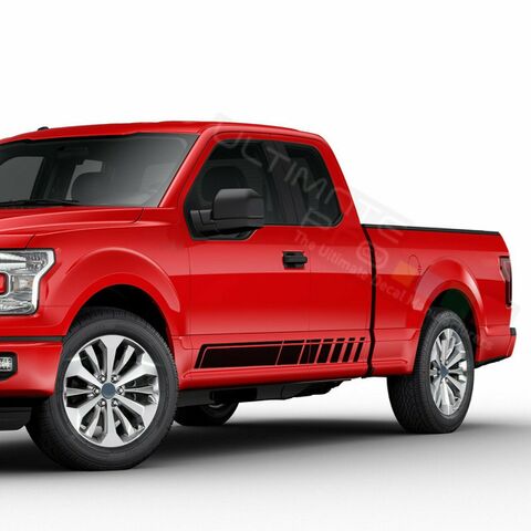 グラフィック デカール ステッカー 車体用 / フォード F-150  スーパーキャブ 2019 2020 / サイドドア ストライプステッカー / 1