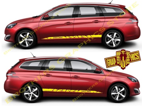 グラフィック デカール ステッカー 車体用 / プジョー 308 SW / カスタム ストライプ・ステッカー