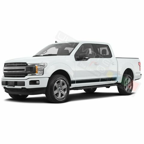 グラフィック デカール ステッカー 車体用 / フォード F150 スーパークルーキャブ / サイドドア ストライプステッカー