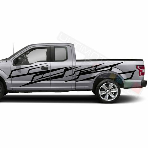 グラフィック デカール ステッカー 車体用 / フォード F-150  スーパーキャブ 2020 / サイドドア スプラッシュブラシステッカー