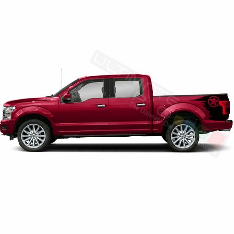 グラフィック デカール ステッカー 車体用 / フォード F150 スーパークルーキャブ 2020 / サイド スターグラフィック