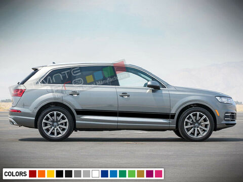 グラフィック デカール ステッカー 車体用 / アウディ Q7 2007-2018 / サイドドア ストライプステッカー