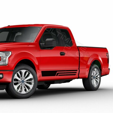 グラフィック デカール ステッカー 車体用 / フォード F-150  スーパーキャブ 2018 / サイドドア ストライプステッカー / 1