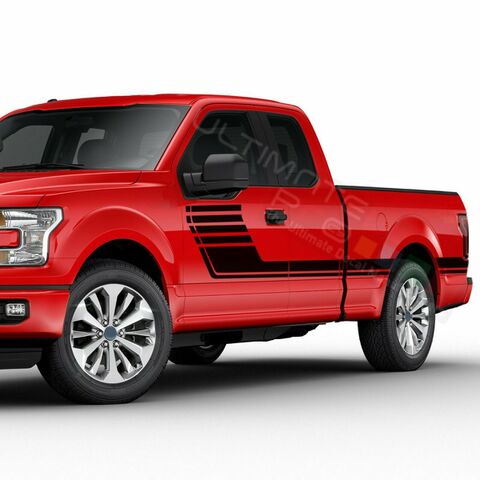グラフィック デカール ステッカー 車体用 / フォード F-150  スーパーキャブ 2020 / サイドドア ホッケーステッカー