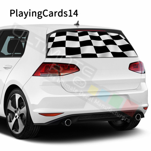 グラフィック デカール ステッカー 車体用 / フォルクスワーゲン ゴルフ 2018 2019 / リアウィンドウ トランプデカール