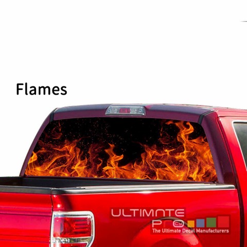 グラフィック デカール ステッカー 車体用 / フォード F150 2019 2020 / リアウィンドウ フレイムデザイン
