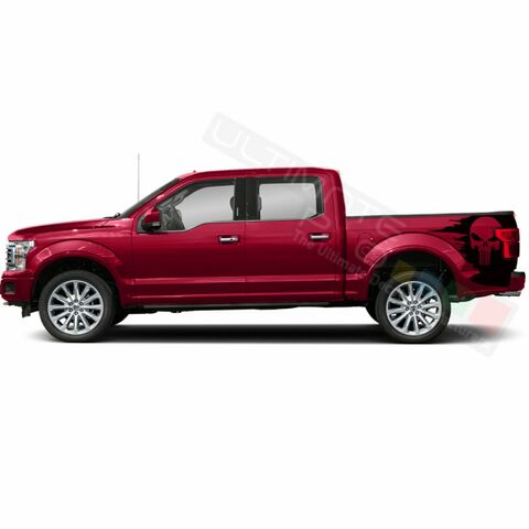 グラフィック デカール ステッカー 車体用 / フォード F150 スーパークルーキャブ 2020 / サイド パニッシャーグラフィック