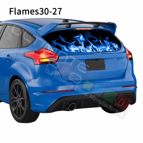 グラフィック デカール ステッカー 車体用 / フォード フォーカス 2019 / リアウィンドウ フレイムデザイン