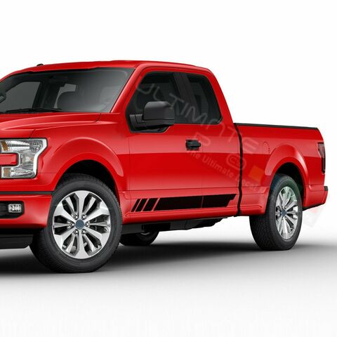グラフィック デカール ステッカー 車体用 / フォード F-150  スーパーキャブ 2018 / サイドドア ストライプモダンステッカー