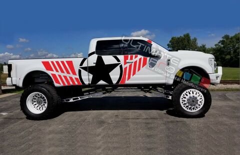 グラフィック デカール ステッカー 車体用 / フォード F450 スーパーデューティ 2010-2018 / 4x4 リフト ステッカーキット