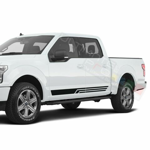 グラフィック デカール ステッカー 車体用 / フォード F150 スーパークルーキャブ / サイドドア ストライプステッカー