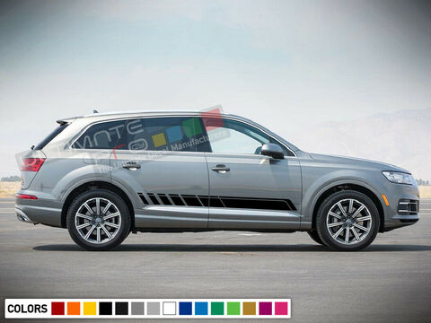 グラフィック デカール ステッカー 車体用 / アウディ Q7 2010-2018 / サイドドア ストライプグラフィック
