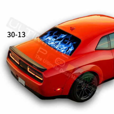 グラフィック デカール ステッカー 車体用 / ダッジ チャレンジャー 2019 2020 / リアウィンドウ フレイムステッカー