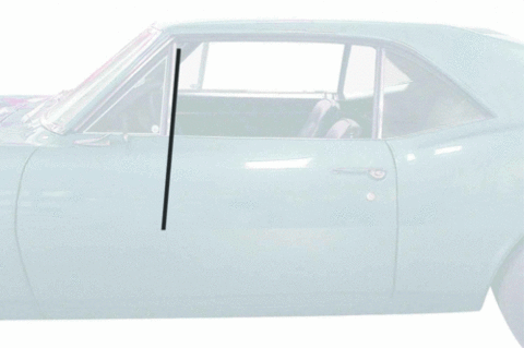 67 Camaro/Firebird Vent Glass Vertical Weatherstrip
