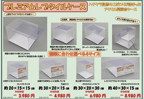 【新商品紹介！】ハチクラ監修 プレミアムレプタイルケース 