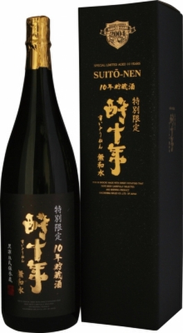 10年貯蔵酒　酔十年無和水1.8L瓶　専用箱入り