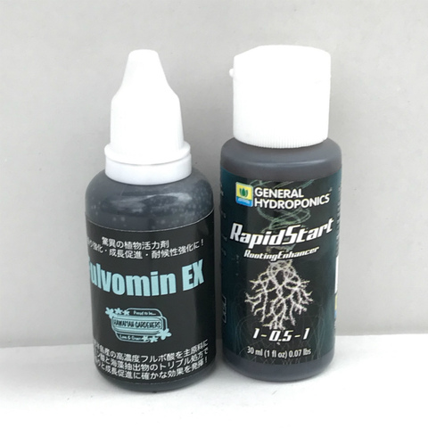 【リピーター続出！最強の活力材SET】Fluvomin EXとRapid Startの２本セット・ 使い切りサイズ 30ml（野菜類の水耕栽培や家庭菜園、園芸植物全般に幅広くご利用いただけます)　Rapid Startがメーカー欠品のため