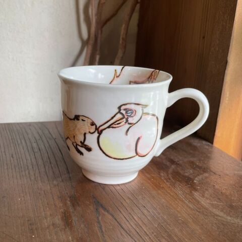 こまつか苗　カピバラとペリカンマグカップB