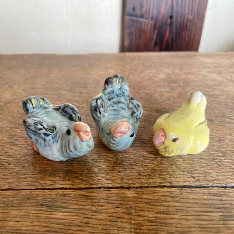 こまつか苗　ひな箸置き（サザナミインコA）
