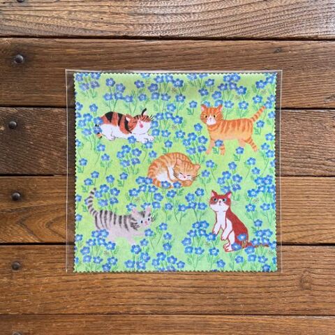 北村ハルコ 猫クリーニングクロス（ネモフィラ）