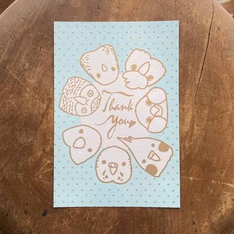 オグチヨーコ ポストカード「Thank you」