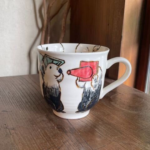 こまつか苗　ラッコマグカップ（赤コーン）