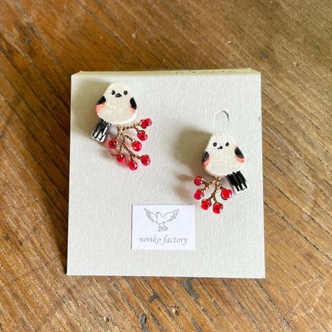 norikofactory シマエナガピアス