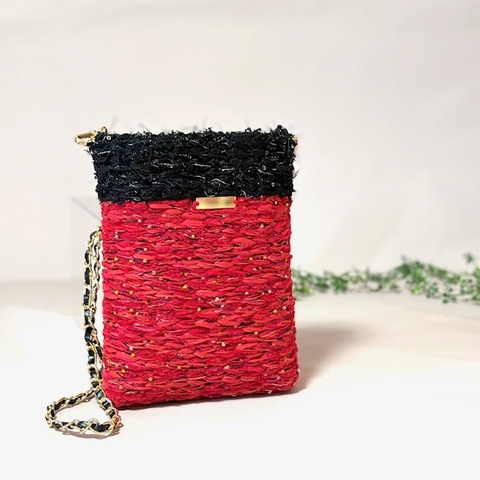 ダンサーズポシェット クリスマス 赤×黒