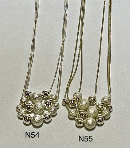 N54-55シルバーボールのネックレス